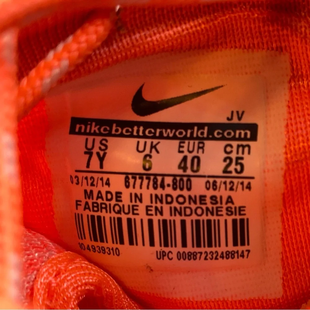 Nike Roshe Run Print Low Bright Mango size 7Y - Picture 6 of 6